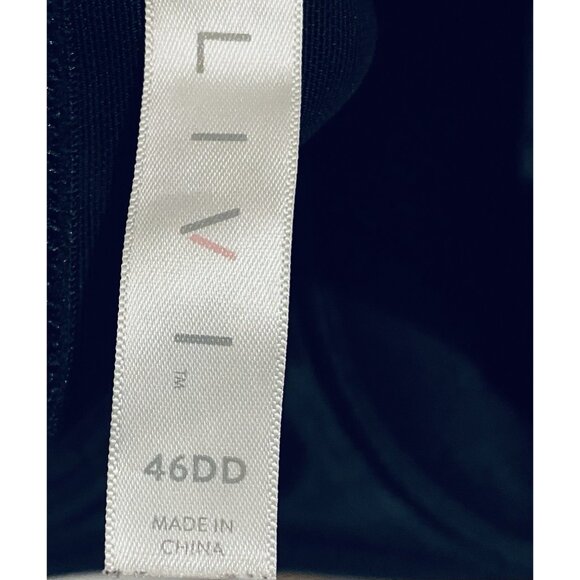 LIVI Sports Bra Womens 46DD Gray Black Max Support Underwire Wicking Workout - Picture 6 of 7